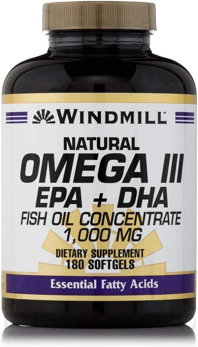 Windmill Natural Omega 3 Epa And Dha 1000 Mg Softgels - 180 Ea